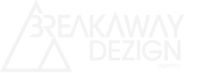 Breakaway Dezigns Agency Logo - Horizontal White